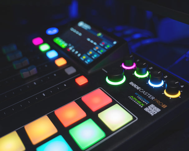 image of transcend podcast studio volume mixer