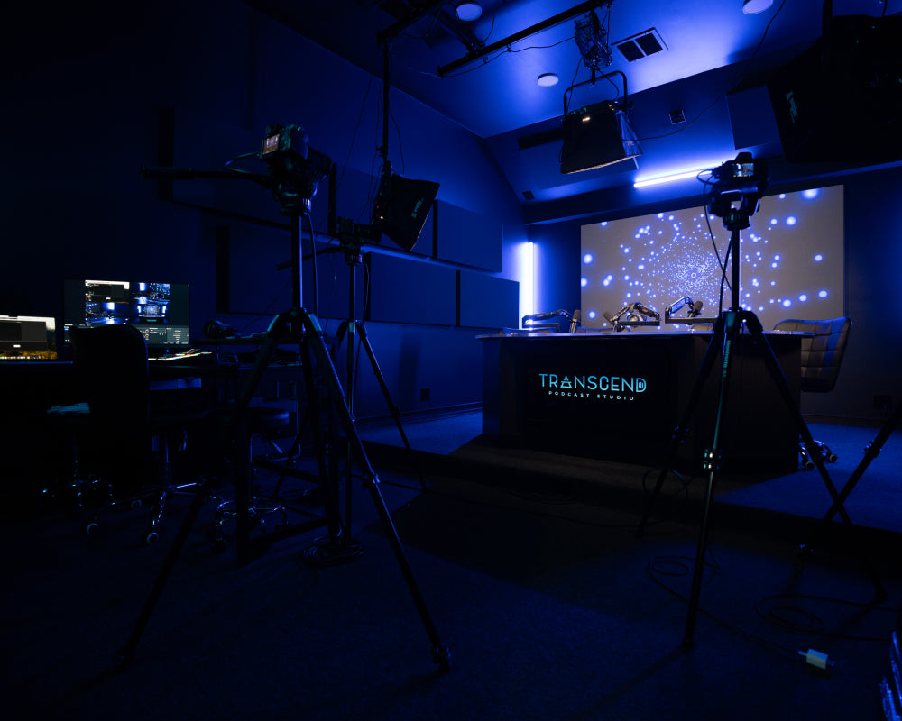 transcend podcast studio interior
