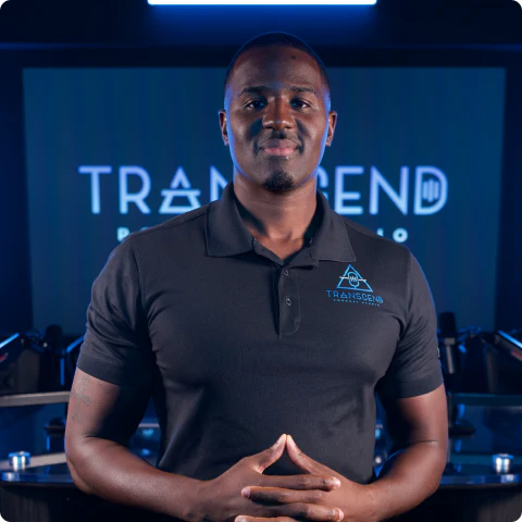 headshot image of Byron Johnson, CEO of Transcend Podcast Studio